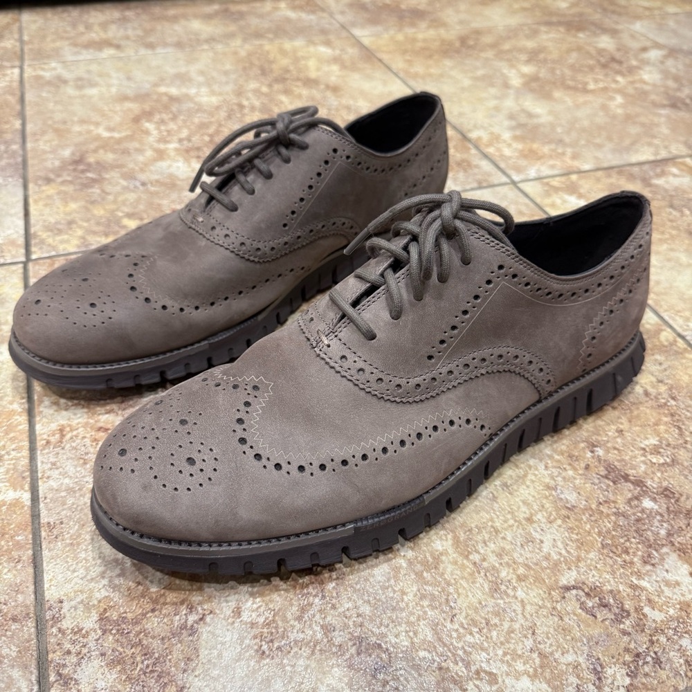 COLE HAAN
Suede ZERØGRAND Remastered Wingtip Oxford Shoes